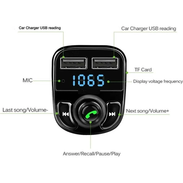 Acenter Bluetooth Araç Kiti Fm Transmitter ürün görseli 1