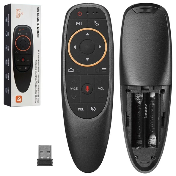 Akıllı Kumanda Fly Air Mouse Ses Komutlu Smart Tv Tvbox Pc-Telefon Uyumlu PK-7046 ürün görseli 1