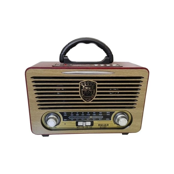 Nefertiya Meier M-115BT Usb/sd Bluetooth Şarjlı Nostaljik Radyo ürün görseli 1