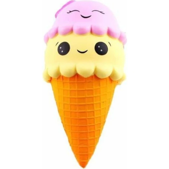 EC Shop Cibotoys Jumbo Gülenyüz Dondurma Squishy Sık Bırak Kokulu Sukuşi 16 cm Büyük Dondurma ürün görseli 1