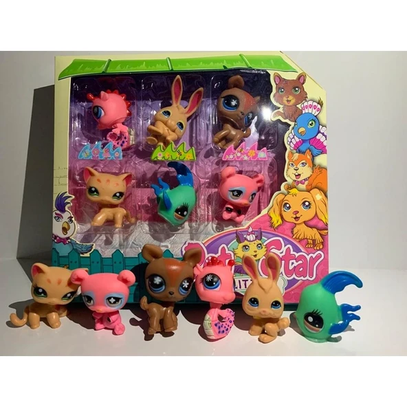 Kardelen Pet Shop Neşeli Minişler 6'lı Miniş Ailesi Oyuncak Pet Star ürün görseli 1