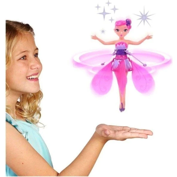 EC Shop Pincess Pp Teknoloji Uçan Peri Şarjlı Işıklı Bebek Oyuncak Sensörlü Uçan Peri ürün görseli 1