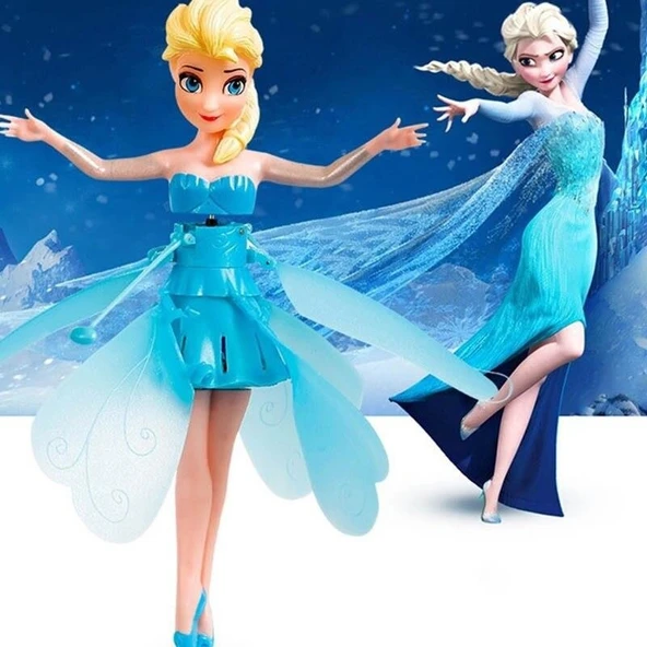 Princess Prenses Elsa Frozen Uçan Peri El Sensörlü Şarjlı Uçan Bebek ürün görseli 1
