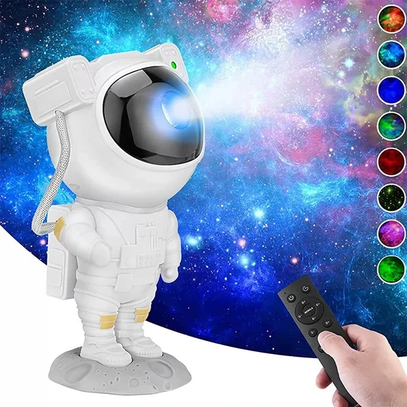 Dumkay Astronot Gece Lambası - Samanyolu ve Nebula Temalı LED Aydınlatma ürün görseli 1