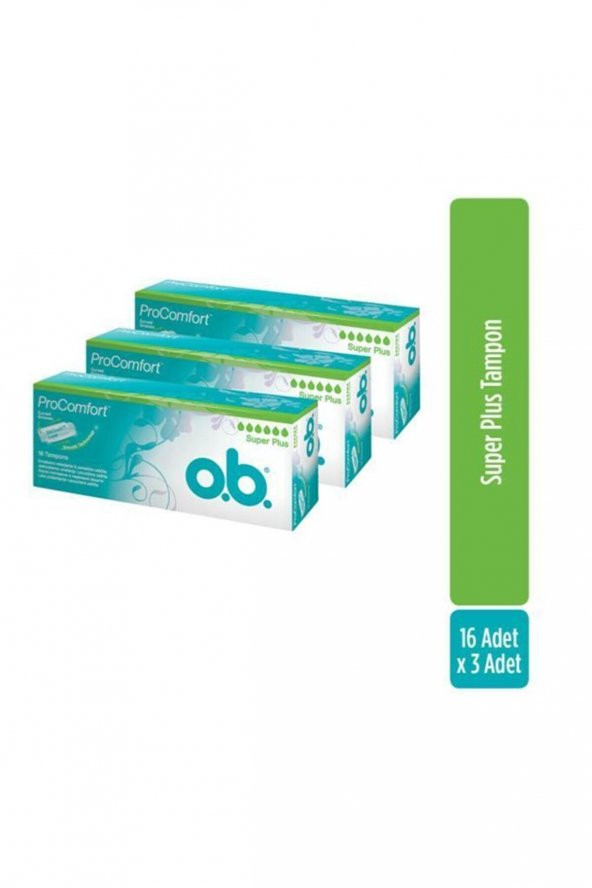 o.b. O.b Tampon Süper Plus Yeni 16lı X3 ürün görseli 1