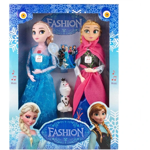 Cstars Frozen Elsa Elbiseli Oyuncak Bebek Seti Büyük Boy Müzikli ürün görseli 1
