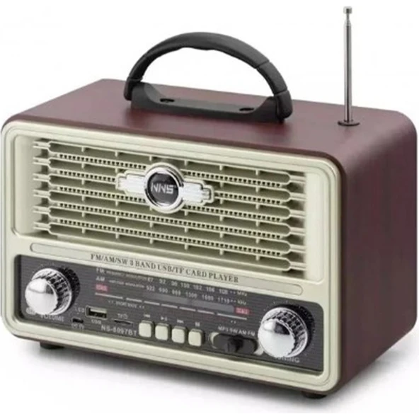 Paleon NS-8097BT Nostalji Radyo Kablosuz Hoparlör - Speaker ürün görseli 1