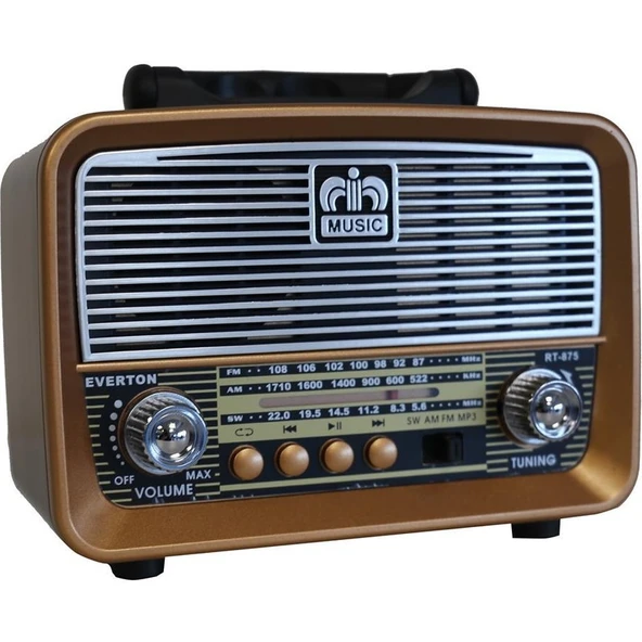 Everton RT-875 Bluetooth Fm-Usb-Tf-Aux Şarjlı Nostaljik Radyo ürün görseli 1