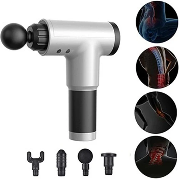 Fascial Gun Masaj Aleti Tabancası Sporcu Kas Rahatlatıcı Şarjlı 6 Seviye Titreşimli Fascial Massage Gun RH-320 ürün görseli 1