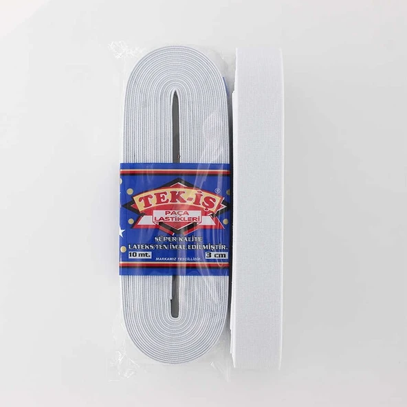 Tek-İş Paça Lastikleri 3CM.10M. Beyaz 3 Adet ürün görseli 1