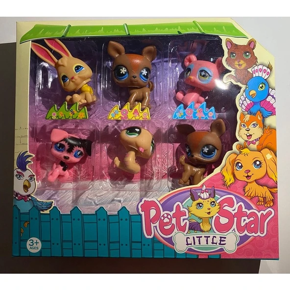 Kardelen Pet Shop Neşeli Minişler 6'lı Miniş Ailesi Oyuncak Pet Star ürün görseli 1