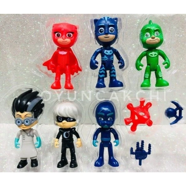 Pj Masks Pj Maskeliler Pj Mask Pija Maskeliler Oyuncak Figür Seti 10 Parça Pj Masks ürün görseli 1
