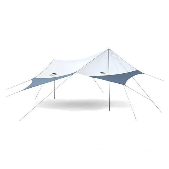Naturehike Hexagon Sunrise Canopy 3.5x4 mt Tarp [Güneş ve Rüzgar Koruma Tentesi] Grey/Blue ürün görseli 1