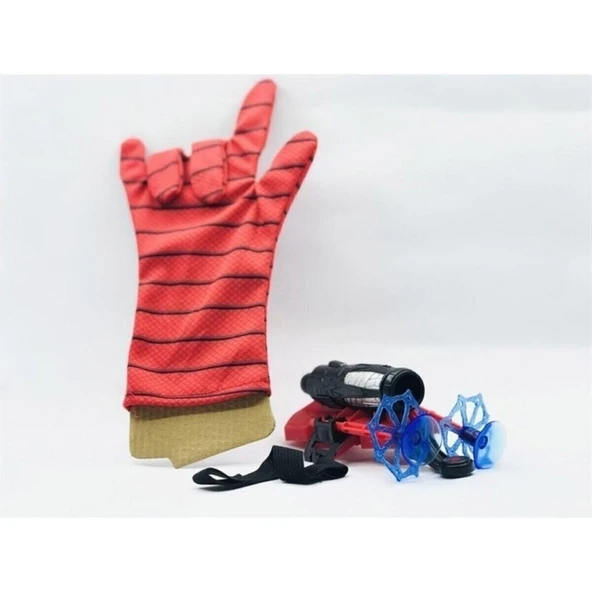 Kids Spiderman Ağ Atan Eldiven Set - Ok Atan Örümcek Adam Eldiveni - Resim 5