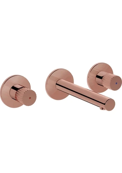 VitrA Origin A4258226 3 Delikli Ankastre Lavabo Bataryası Bakır ürün görseli 1