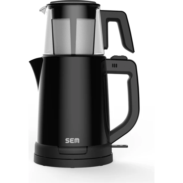 SEM SD716 ARMONİ CAM DEMLİK ÇAY MAKİNASI SİYAH ürün görseli 1