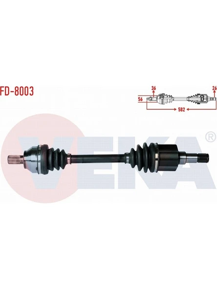 Komple Aks Sol Ön Ford Focus Iı (Da) 1.6 Tdcı Uzunluk 582Mm 2004-2011 ürün görseli 1