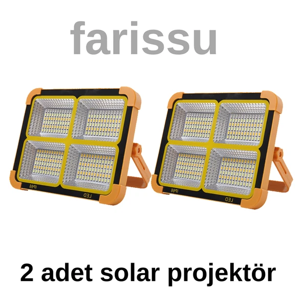 Solar panelli çakar özellikli dış mekan aydınlatmasına uygun projektör ürün görseli 1