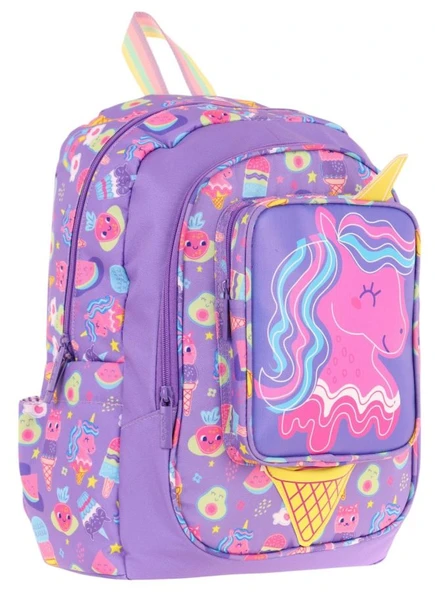 Kaukko Kids Üç Gözlü (Kız Çocuk) Okul Sırt Çantası (Unicorn Detaylı) - L5224 ürün görseli 1