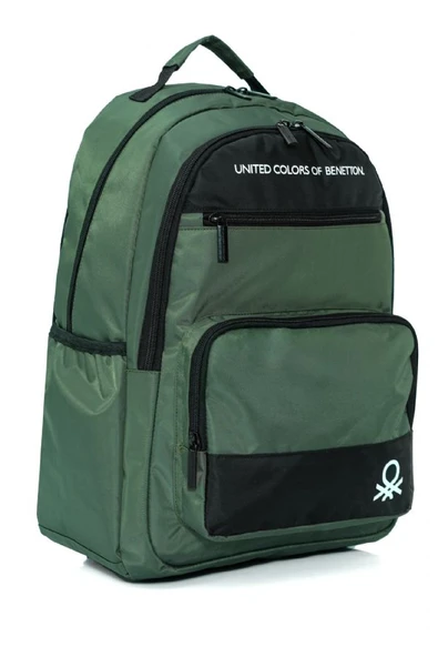 United Colors Of Benetton Unisex Okul, Günlük ve Seyahat Sırt Çantası - Haki - Siyah - 20818 ürün görseli 1