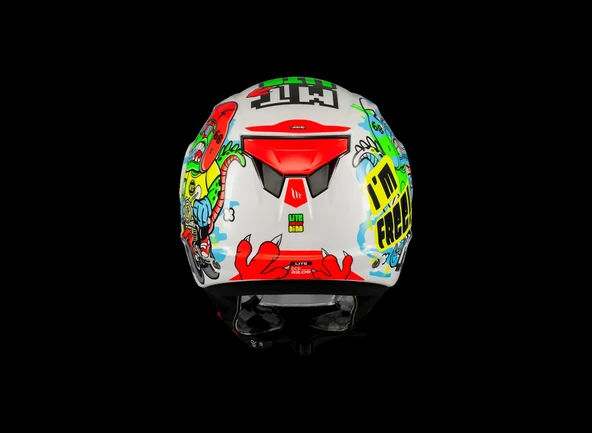 KASK MT ÇOCUK LITE DİNO A0 BEYAZ - Resim 5
