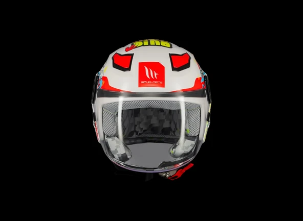 KASK MT ÇOCUK LITE DİNO A0 BEYAZ - Resim 3