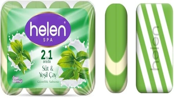 Helen Katı El Sabunu Sütlü & Yeşil Çaylı 4 x 90 Gr ürün görseli 1