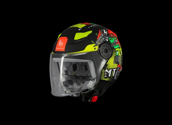 KASK MT ÇOCUK LITE DİNO A1 MAT SİYAH ürün görseli 1