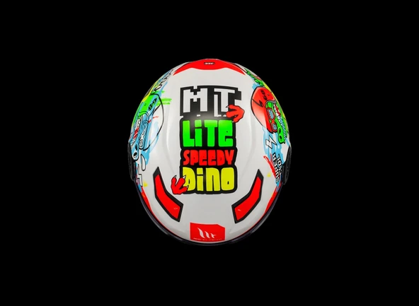 KASK MT ÇOCUK LITE DİNO A0 BEYAZ - Resim 6