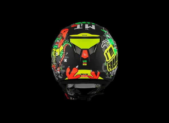 KASK MT ÇOCUK LITE DİNO A1 MAT SİYAH - Resim 6