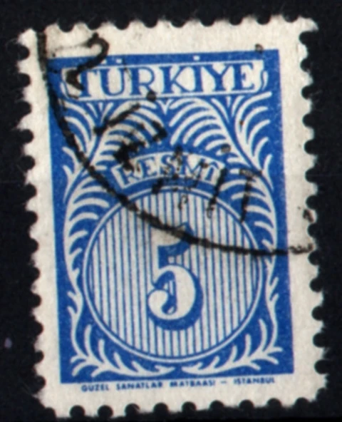 EABİ-1957 Resmi Pul 5 Kuruş (tp0277) ürün görseli 1
