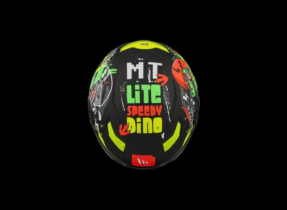 KASK MT ÇOCUK LITE DİNO A1 MAT SİYAH - Resim 4