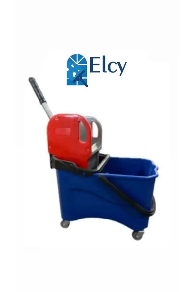 ELCY Tek Kovalı Plastik Temizlik Arabası Plastik Pressli ürün görseli 1