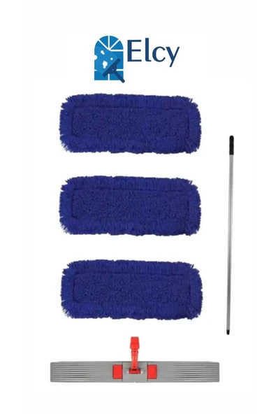 ELCY Yer Temizleme Seti Zincir Dikişli Toz Mopu 60 Cm Orlon Mop Seti Saplı ürün görseli 1