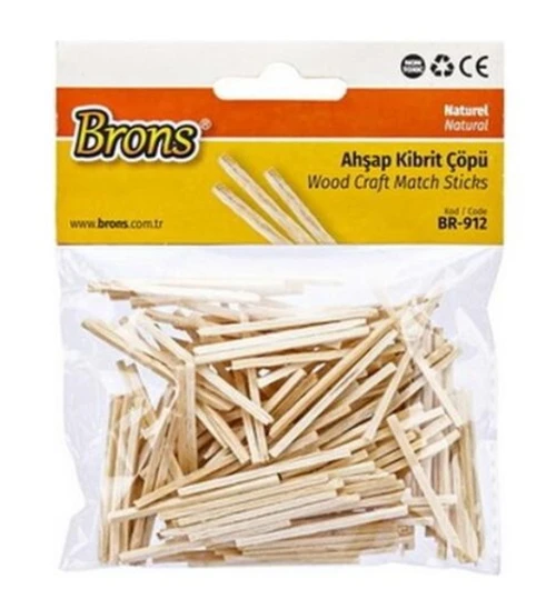 Brons Ahşap Kibrit Çöpü Renksiz Br-912 - 2 paket ürün görseli 1