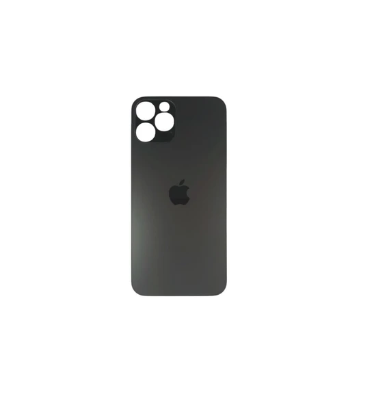Uyumlu İphone 15 Pro Arka Kapak Lazer Kesim ( Pil Kapağı )  Cam - Titanyum Siyah ürün görseli 1