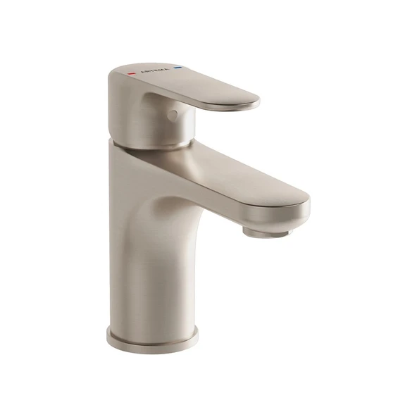 VitrA Root A4270534 Round Lavabo Bataryası , Fırçalı Nikel ürün görseli 1