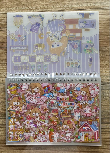 Sticker Seti - 60 Sayfa 2000+ Adet - (Açık Pembe Set) - Resim 3