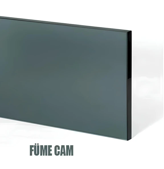 Füme Renkli  Duş Camı -Yedek Parça (8 Mm -54.6-181.2 Cm ) ürün görseli 1