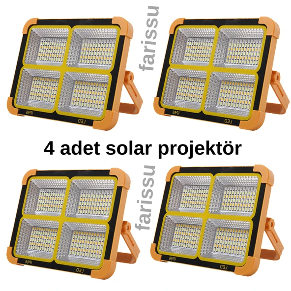 Solar panelli çakar özellikli dış mekan aydınlatmasına uygun projektör ürün görseli 1