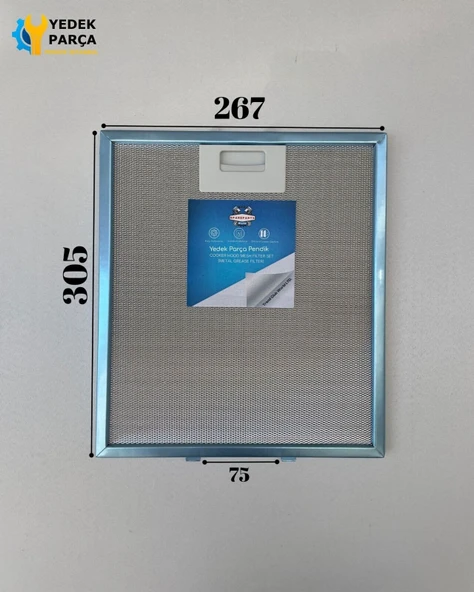 Ikea: HOOC00B | 267x305 mm | Aspiratör & Davlumbaz Tel Yağ Filtresi | Model: 4055250429 - 063410455 | 26,7x30,5 cm ürün görseli 1