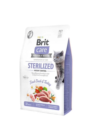 Brit Care Tahılsız Sterilised Kilo Dengeleyici Ördekli Kısır Kedi Maması 2 Kg ürün görseli 1