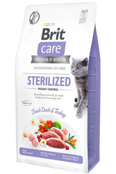 Brit Care Tahılsız Sterilised Kilo Dengeleyici Ördekli Kısır Kedi Maması 2 Kg ürün görseli 1