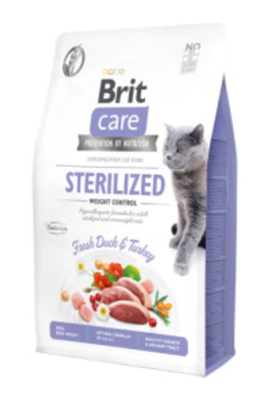 Brit Care Tahılsız Sterilised Kilo Dengeleyici Ördekli Kısır Kedi Maması 2 Kg ürün görseli 1