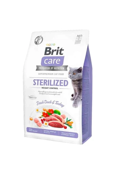 Brit Care Tahılsız Sterilised Kilo Dengeleyici Ördekli Kısır Kedi Maması 2 Kg ürün görseli 1