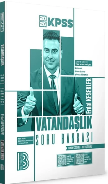 2026 KPSS Vatandaşlık Tamamı Video Çözümlü Soru Bankası Benim Hocam ürün görseli 1