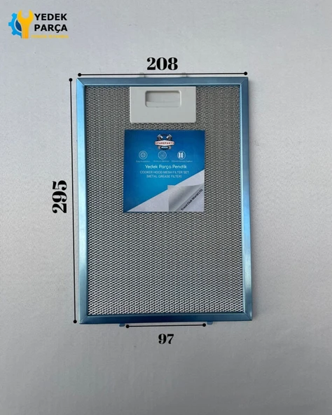 Beko: ADV5810 | 208x295 mm | Aspiratör & Davlumbaz Tel Yağ Filtresi | Model: 9188437001 | 20,8x29,5 cm ürün görseli 1