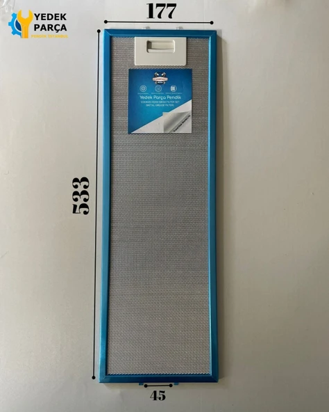 Whirlpool: 208091146601 | 177x533 mm Aspiratör & Davlumbaz Tel Yağ Filtresi | Model: 481248058305 - C00345800 | 17,7x53,3 cm ürün görseli 1