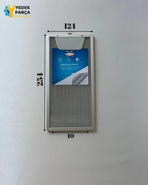 Neff: D39L49S0 | 125x255 mm | Aspiratör & Davlumbaz Tel Yağ Filtresi | Model: 00746790-4055348199-133.0200.454 | 12,5x25,5 cm ürün görseli 1