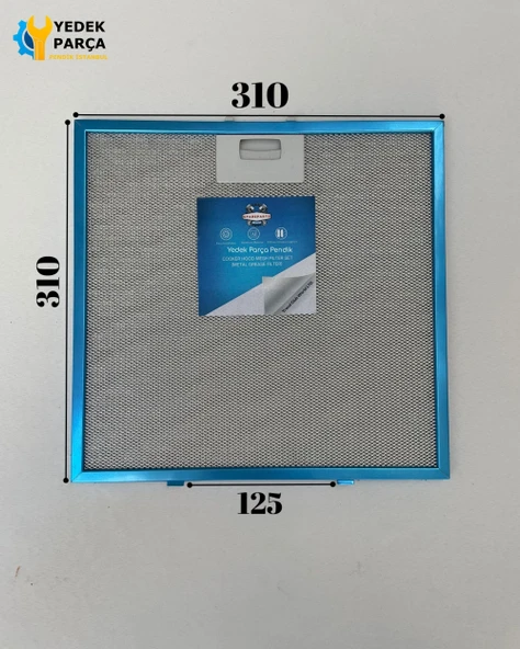 310x310 mm Aspiratör & Davlumbaz Tel Yağ Filtresi 31x31 cm ürün görseli 1